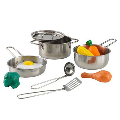 Image showing 5 th KidKraft Deluxe Cookware Play Set with Food