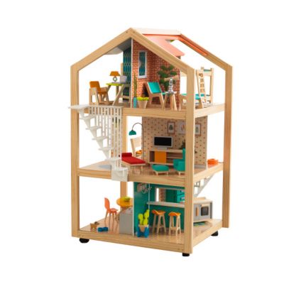 Image showing  So Stylish Mansion Wooden Dollhouse with 42 Accessories