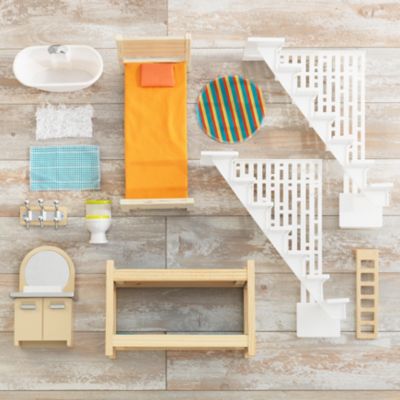 Image showing  So Stylish Mansion Wooden Dollhouse with 42 Accessories