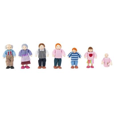 KidKraft 7 pc. Wooden Doll Family Playset, Caucasian