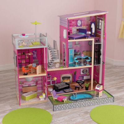 Image showing  Uptown Dollhouse Playset, 9.25 in. x 25.25 in. x 46.25 in.