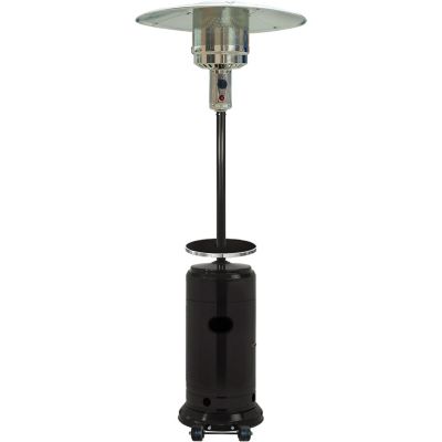 Hanover 41,000 BTU 7 ft. Steel Umbrella Propane Patio Heater, Black, HAN004BLK