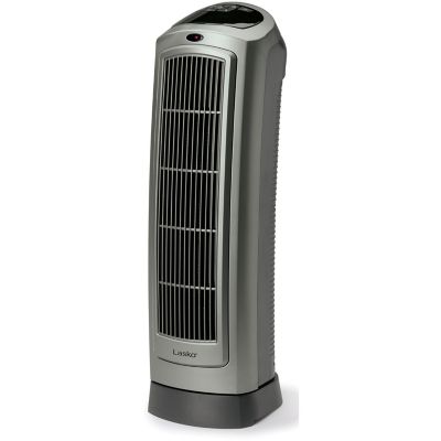 Lasko Electric 23 in. Digital Ceramic Tower Heater with Save-Smart Technology and Remote Control, 300 sq. ft., 5,120 BTU, Gray