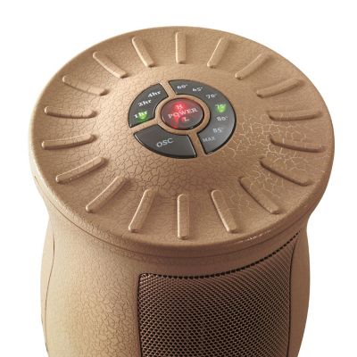 Image showing  Electric Designer Series Oscillating Ceramic Heater with Remote Control, 300 sq. ft., 5,120 BTUs, Tan