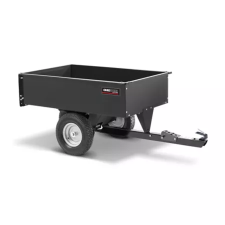 Ohio Steel towable behind 12 cu 1 000 cu ft Steel Swivel Dump Cart 1 000 lb Capacity Mower Attachments