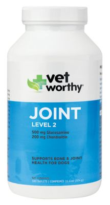 Vet Worthy Level 2 Chewable Hip and Joint Supplement Tablets for Dogs, 14 oz., 180 ct.