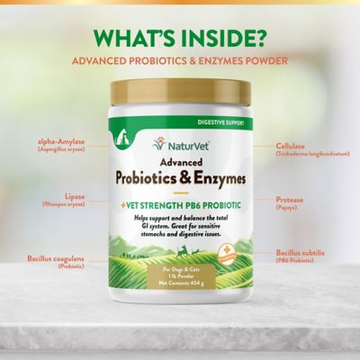Image showing  Advanced Probiotics Enzymes Powder Digestive Supplement for Dogs, 1.22 lb.