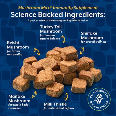 Image showing  Mushroom Max Advanced Immune Support Soft Chews for Dogs and Cats
