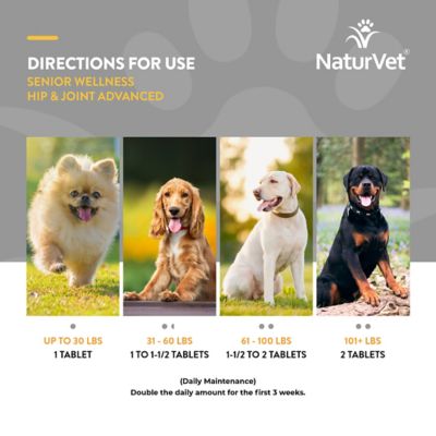 Image showing 6 th NaturVet Senior Hip and Joint Advanced Formula Tablets