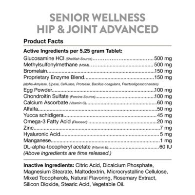 Image showing 7 th NaturVet Senior Hip and Joint Advanced Formula Tablets