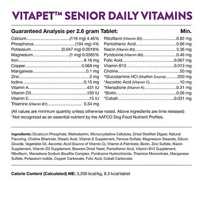 Image showing  VitaPet Senior Daily Glucosamine and Multi-Vitamin Soft Chewable Supplements for Dogs, 365 ct.