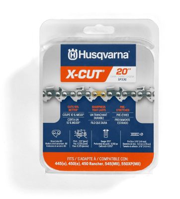 Husqvarna X-Cut SP33G 20 Inch Chainsaw Chain Replacement with .325 in. Pitch, .050 in. Gauge, and 80 Drive Links