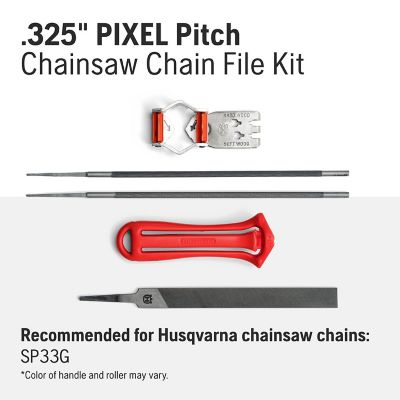 Image showing  X-Cut File Kit for SP33G Chainsaw Chain Sharpener, 2 Round Files, Combination File Guide, Flat File, 5-Pack, 586933402