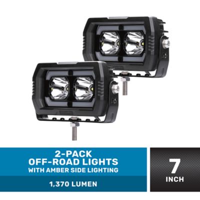 Traveller 1,370 Lumen LED Offroad Pod Lights with Amber Function, 7 in., 2-Pack