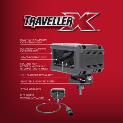 Image showing 5 th TravellerX 660 Lm Blackout Truck Pod Lights with Amber Function, 4 in., 2 pk.