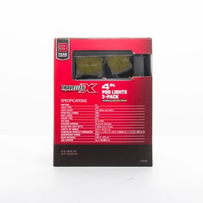 Image showing 7 th TravellerX 660 Lm Blackout Truck Pod Lights with Amber Function, 4 in., 2 pk.