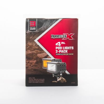 Image showing 9 th TravellerX 660 Lm Blackout Truck Pod Lights with Amber Function, 4 in., 2 pk.