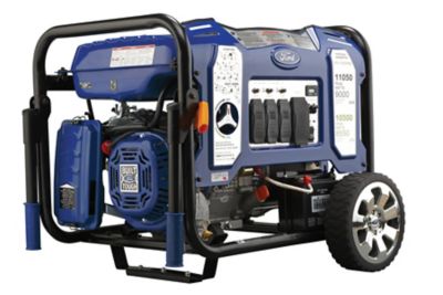 Ford 9,000-Watt (Gas)/8,100-Watt (LPG) Dual Fuel Generator Electric Start The gasoline is more efficient than the propane, gas just don't have the shelf life
