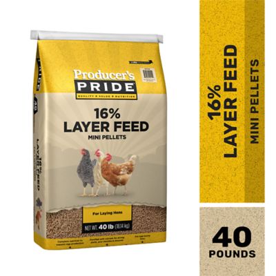 Producer's Pride 16% Layer Mini Pellets Poultry Feed, 40 lb.