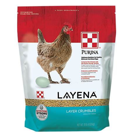Purina Layena Layer Crumbles Poultry Feed, 10 lb.