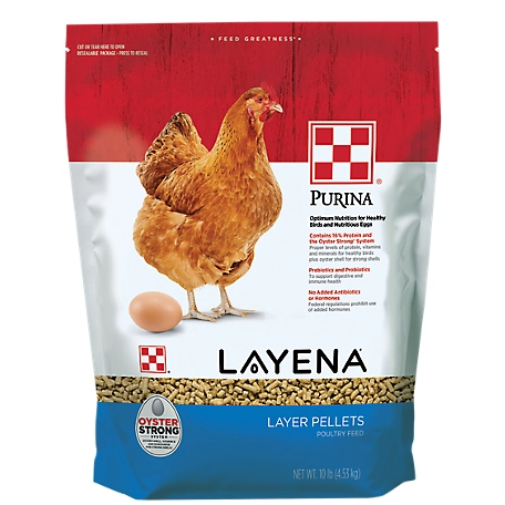 Purina Layena Layer Pellets Poultry Feed, 10 lb.