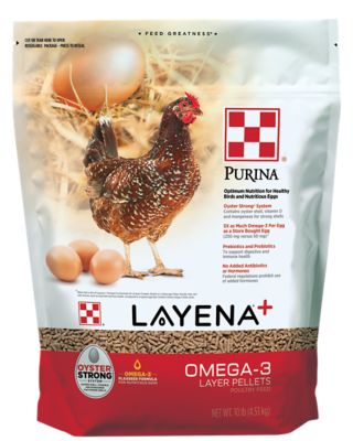 Purina Layena Plus Omega-3 Poultry Feed, 10 lb.