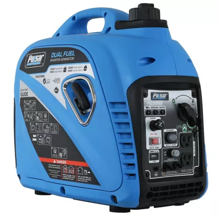 Pulsar 1800W (Gas)/1600W (LPG) Dual Fuel CARB Portable Inverter Generator with USB Plug Inverter Generators