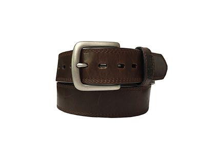 Image showing  Men's Gold Buckle Leather Belt, 38 mm