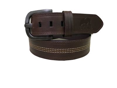 Berne Men's 38 mm Triple Stitch Leather Belt, 46 in. L x 1-1/2 in. W