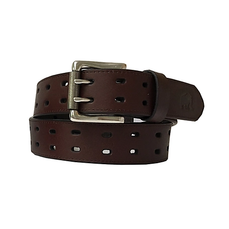 Berne Men's 38 mm Double Holed Leather Belt, 44 in. L x 1-1/2 in. W