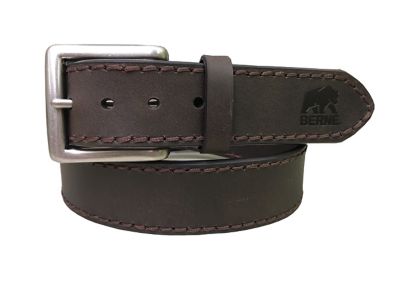 Berne Men's 38 mm Triple Stitch Leather Belt, 46 in. L x 1-1/2 in 