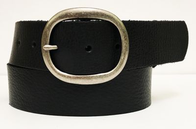 Cowgirls Rock Women's 40 mm Oval Buckle Leather Belt, 42 in. L x 1-1/2 in. W