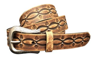 Cowgirls Rock Women's 30 mm Western Leather Belt, 44 in. L x 1-1/2 in. W