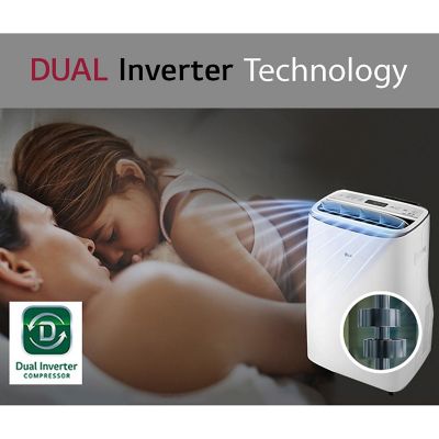 Image showing 14 th LG 10,000 BTU Portable Air Conditioner with Dual Inverter Technology