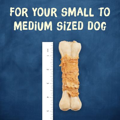 Image showing 7 th Purina Busy Bone Jerky Wraps Grain Free Small/Medium Breed Beefhide and Chicken Jerky Dog Treats, 4 ct. Pouch