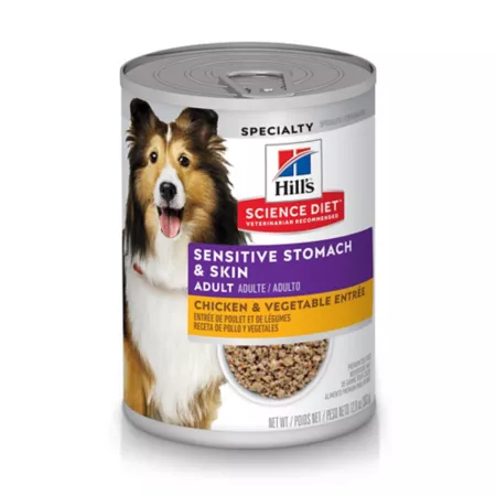 Hill's Science Diet Chicken and Vegetable Entree Recipe for Adults with Sensitive Stomach and Skin Wet Dog Food 12.8 oz. Wet Dog Food