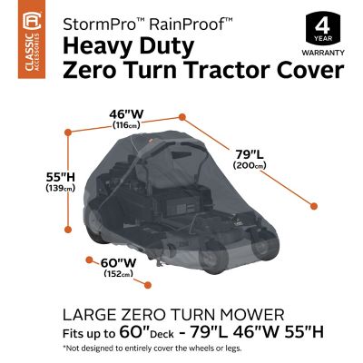 Image showing  Stormpro Zero Turn Lawn Mower Cover for 60 in. Deck Mowers, Large