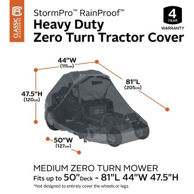 Image showing  Stormpro Zero Turn Mower Cover for 50 in. Deck Mowers, Medium