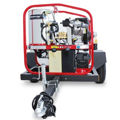 Pressure-Pro 4,000 PSI 3.5 GPM Gas Hot Water Pressure Washer with Trailer, Honda GX390 Electric-Start Engine
