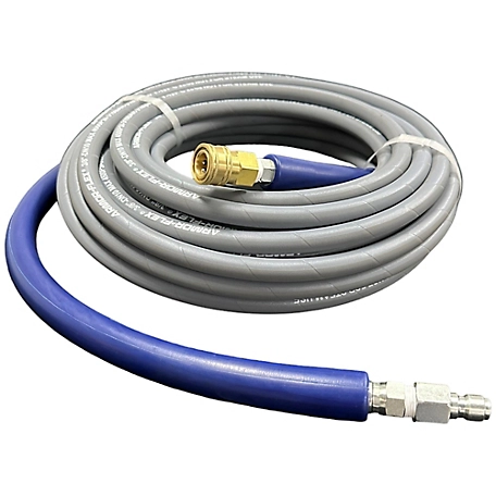 Pressure-Pro 3/8 in. x 50 ft. 4,000 PSI Gray Non-Marking Pressure Washer Hose with Quick Connects, 250 Degrees F, CHA0501GB