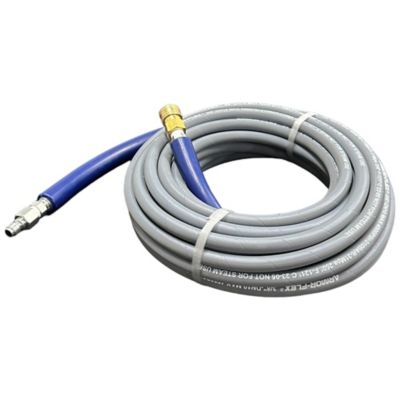 Image showing  3/8 x 50 ft. Gray Pressure Washer Replacement Hose, 4,000 PSI, Non-Marking with Quick Disconnects