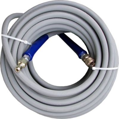Pressure-Pro 3/8 in. x 100 ft. 4,000 PSI Non-Marking Gray Pressure Washer Hose with Quick Connects