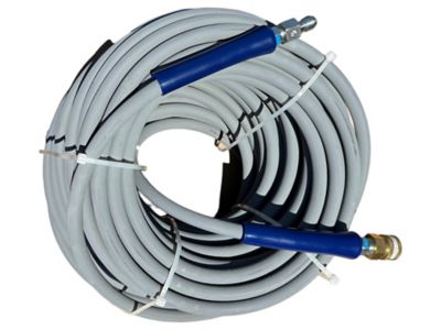 Image showing 6 th Pressure-Pro 3/8 x 200 ft. Gray Pressure Washer Replacement Hose, 4,200 PSI, Non-Marking with Quick Disconnects