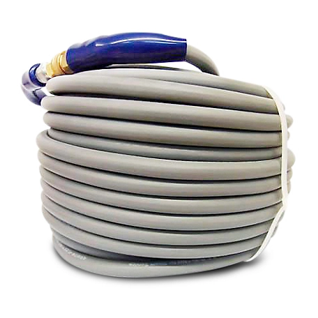 Pressure-Pro 3/8 in. x 150 ft. 4,000 PSI Gray Non-Marking Pressure Washer Hose with Quick Connects, 250 Degrees F