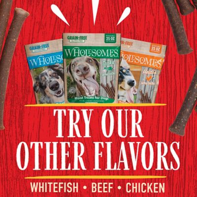 Image showing 7 th Wholesomes Bruno's Gluten-Free Pork Jerky Strips Dog Treats, 25 oz.