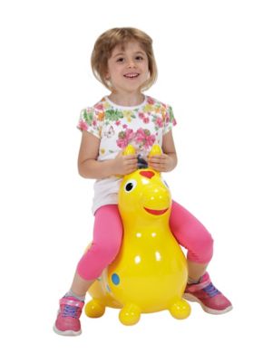 Image showing  Rody Horse Inflatable Ride-On Toy, Ages 3-5, Yellow