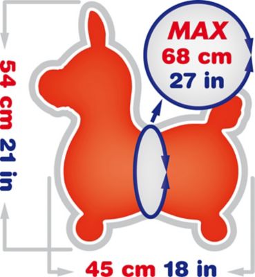 Image showing  Rody Horse Inflatable Ride-On Toy, Ages 3-5, Yellow