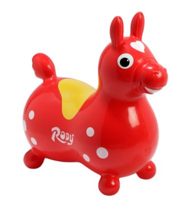 Gymnic Rody Horse Inflatable Ride-On Toy, Ages 3-5, Red