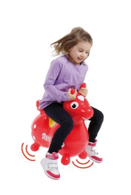 Image showing  Rody Horse Inflatable Ride-On Toy, Ages 3-5, Red
