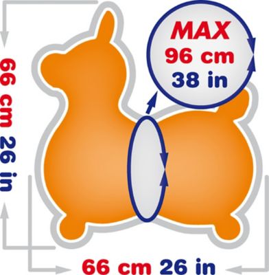 Image showing  Rody Max Inflatable Horse Ride-On Toy, Ages 5-8, Blue